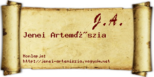 Jenei Artemíszia névjegykártya